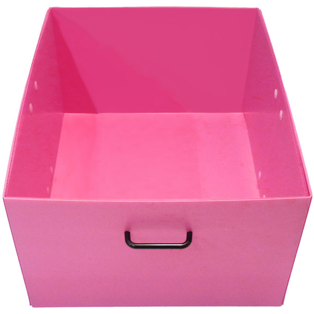 pink plastic toy box